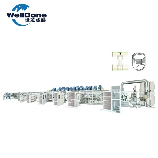 Bonne qualité Performance Full Servo Pull up Baby Diaper Machine Baby Pants Diaper Machinery